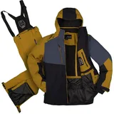 Killtec Skianzug Herren Skijacke schwarzgelb + Skihose senfgelb, Skipasstasche am Ärmel gelb|goldfarben|schwarz 3XL