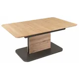 58 aufm Kessel COUCHTISCH höhenverstellbar und ausziehbar Circe 120x54x70 Wildeiche | Gr.: onesize