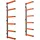 Proregal Kragarmregal Stahl 103x35x3 cm Grau/Orange 6 Ebenen 300 kg