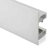 SOTech zweiseitiges LED Profil 41 mit opaler Abdeckung 2000 x 49 x 17 mm Aluminium eloxiert für LED Streifen