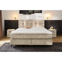 Jockenhöfer Gruppe Boxspringbett »Beatrice erhältlich in 140 & 180cm Breite« 7-Zonen-TTFK-Matratzen und KS-Topper, verschiedene Härtegrade, beige