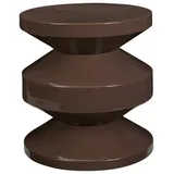 Koopmann International Beistelltisch MESO, Ø 31 cm - Braun - Eisen