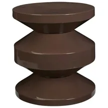 Koopmann International Beistelltisch MESO, Ø 31 cm - Braun - Eisen