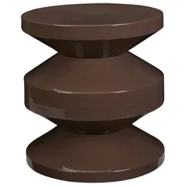 Koopmann International Beistelltisch MESO, Ø 31 cm - Braun - Eisen