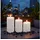 Spetebo LED Kerze 3er Set 15 cm 12 cm 10 cm weiß