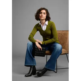 LAURA SCOTT V-Ausschnitt-Pullover grün 40