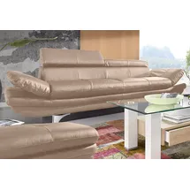 Cotta »Enterprise« Set, bestehend aus: 3-Sitzer mit Arm- & Kopfteilverstellung & Hocker