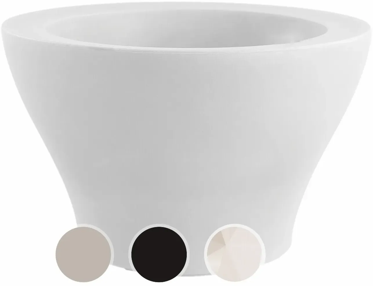 Vondom »CENTRO« Alto Outdoor Pflanzengefäß 120x75 cm / Ecru / Lackiert Hochglanz