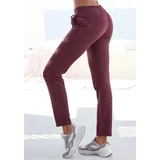 H.I.S. H.I.S Sweathose Schlupfhose mit kleinem Aufschlag am Saum, Loungewear Gr. 32/34 N-Gr, rubinrot, , 96170736-32 N-Gr