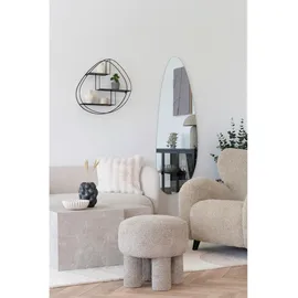 House Nordic Pouf Perth Polyester 43 x 43 cm Hellgrau