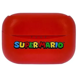 OTL Technologies Super Mario Kopfhörer, kabellos, Bluetooth V5.3, mit Ladebox, Rot