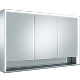 Keuco Royal Lumos Spiegelschrank 14305171305 1200x735x165mm, silber-eloxiert, Spiegelheizung, 3 kurze Türen, Wandvorbau