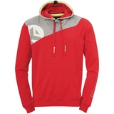 Kempa Core 2.0 Hoodie, rot/Dark grau Melange, 164