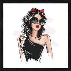 Gerahmtes Bild FASHION III - bunt