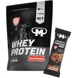 1kg Mammut Whey Protein Eiweißshake - Set inkl. Protein Shaker, Riegel, Powderbank oder Tasse (Red Banana, Mammut Protein Bar - Almond Brownie)