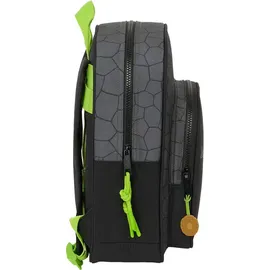 Safta TORTUGAS Ninja Schulrucksack für Kinder, ideal für Kinder verschiedener Altersgruppen, bequem und vielseitig, Qualität und Widerstandsfähigkeit, 27 x 10 cm, Grau/Schwarz, Grau/Schwarz,