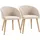 Homcom Esszimmerstuhl Leinen-Optik beige 2er Set
