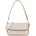 Flap Bag Umhängetasche Kunstleder Beige/Weiß