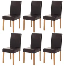 MCW Esszimmerstuhl Littau Leder braun 6er Set