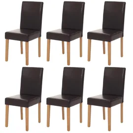 MCW Esszimmerstuhl Littau Leder braun 6er Set
