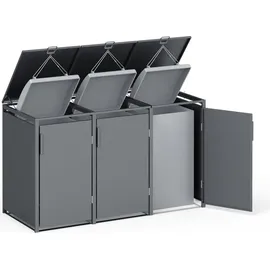 plats® Mülltonnenbox 198,5 x 80 x 116 cm grau