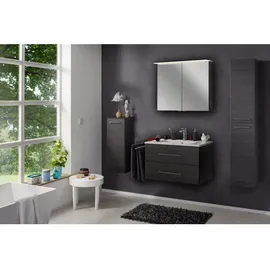 Fackelmann Midischrank 30,2 x 81 x 32 cm Braun/Schwarz