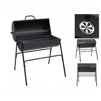 VidaXL Grill mit 2 Grillrosten Schwarz 80x95x90 cm Stahl