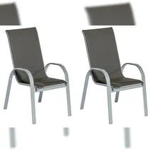 Merxx Amalfi di Lusso Stapelsessel 56,5 x 61 x 104 cm grau 2 St.