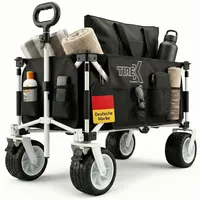 Xonic Bollerwagen Faltbar PU XL Rädern Schwarz