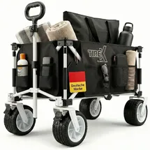 Xonic Bollerwagen Faltbar PU XL Rädern Schwarz