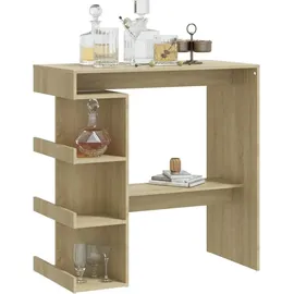 vidaXL Bartisch mit Regal 100 x 50 x 101,5 cm Braun