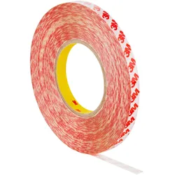 3M Doppelseitiges Klebeband mit Polyester-Träger GPT-020F, Transparent, 100 mm x 50 m, 0,202 mm