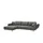 bobb Ecksofa mit Sitztiefenverstellung Carly ¦ grau ¦ Maße (cm): B: 320 H: 90 T: 215.0