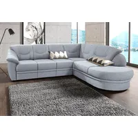 sit&more Ecksofa »Savoni L-Form«, wahlweise mit Bettfunktion, grau