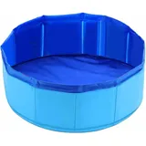 Faltbarer Hundepool, 30×10cm Katzenpool Klein,Blau Katzen Planschbecken,Hunde Pl