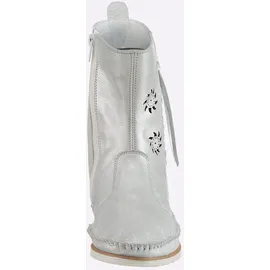 Andrea Conti Stiefelette ANDREA CONTI, Damen, Gr. 37, silberfarben, Glattleder, Leder, Rindsleder, Schuhe Stiefelette
