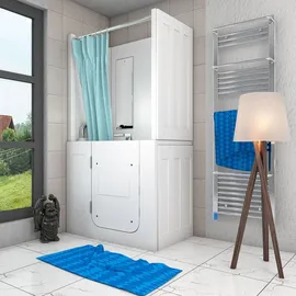 AcquaVapore Seniorendusche und Sitzwanne Kombination 68 x 110 x 205 cm (S08D-TH-A-L)