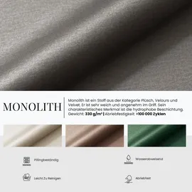 mks möbel Polsterbett GOLD 5 CLASSIC 140/200 - Braun Velvet - Multipocket-Matratze