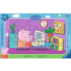 Ravensburger Rahmenpuzzle - Peppa Pig: Peppa am Computer 15 Teile