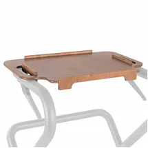 SALJOL Tablett für Wohnraumrollator Echtholz Dunkel