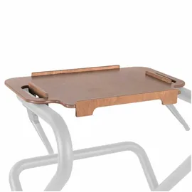 SALJOL Tablett für Wohnraumrollator Echtholz Dunkel