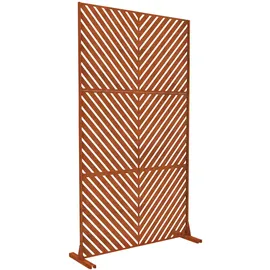 casa.pro Trennwand 180 x 90 cm Braun Stahl