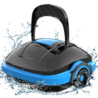 WYBOT Poolroboter, Poolsauger Akku mit Dual-Antriebsmotoren, Automatisches Parken, Automatische Poolreiniger für Aufstell-/Einbauschwimmbecken bis 50m2