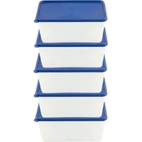 5er Gefrierdosen 0,75l - Weiß