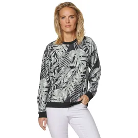 Madeleine Sweatshirt mit Blätterprint Schwarz 34