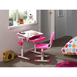 Vipack Kinderschreibtisch Comfortline inkl. Stuhl rosa/weiß