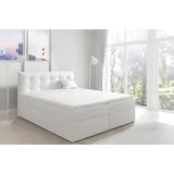 xlmoebel Boxspringbett 140 x 200 cm Weiß