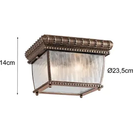 Kichler Venetian Rain 2-flammige Deckenleuchte gebürstete Bronze Ø23,5 cm