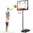krovtoy Basketballkorb höhenverstellbar Weiß 154–210 cm