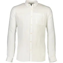 Leinenhemd LINDBERGH "Lindbergh Leinenhemd", Herren, Gr. XL, Normalgrößen, weiß, Oberstoff: 100% Leinen, Langarm, Hemden